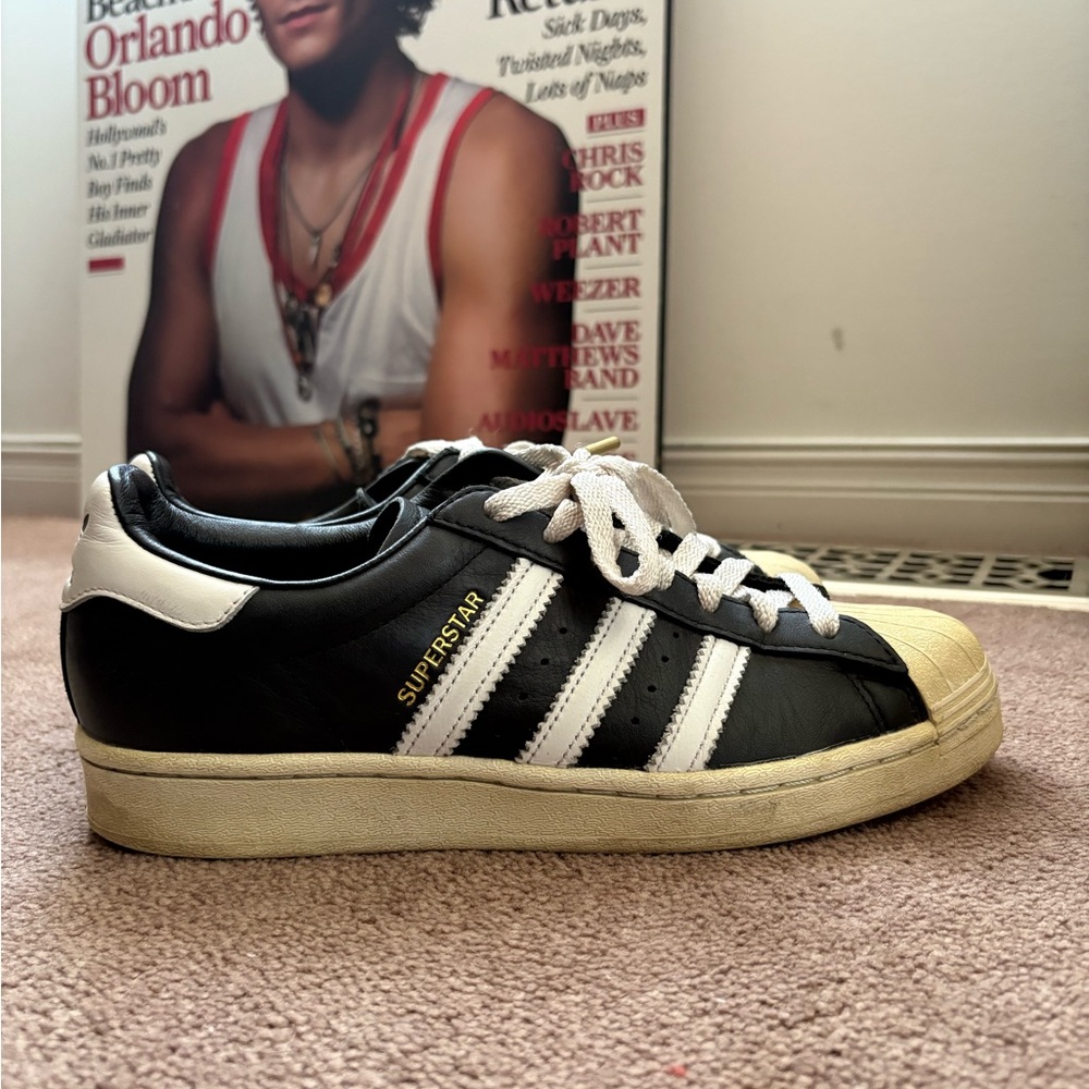 Adidas Superstar Vintage Black and White Shoes